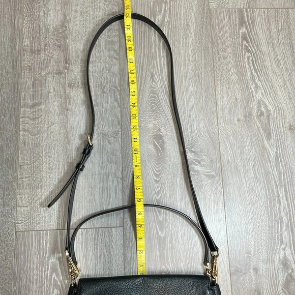 NWOT Michael Kors Bedford Convertible Flap Crossbody Shoulder Bag Black Leather - Picture 15 of 16